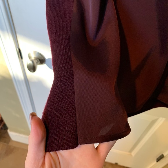 Maroon Fitted Dress - Picture 6 of 7